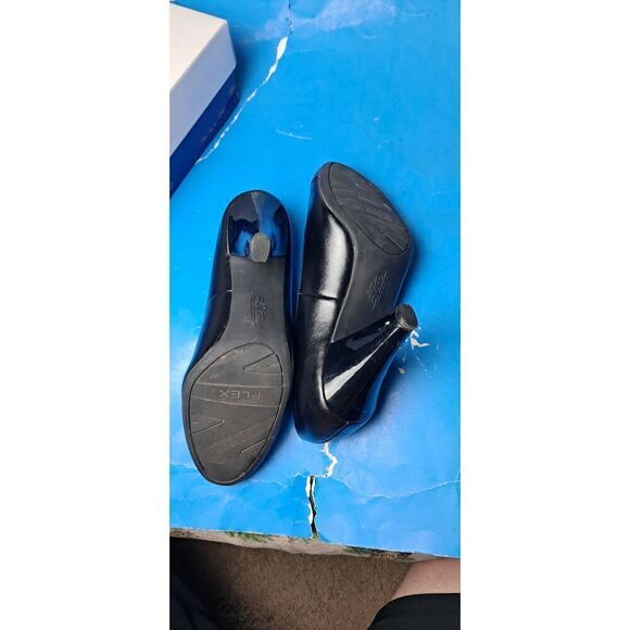 Life Stride Velocity High Heel Shoes Black Cap Toe Flex Memory Foam 8M VGC - Picture 4 of 6